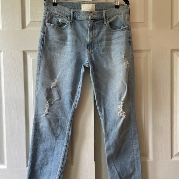 MOTHER Superior The Flirt Ankle Fray Jeans in "Thanks for Nothin" Wash size 31 - Picture 4 of 15